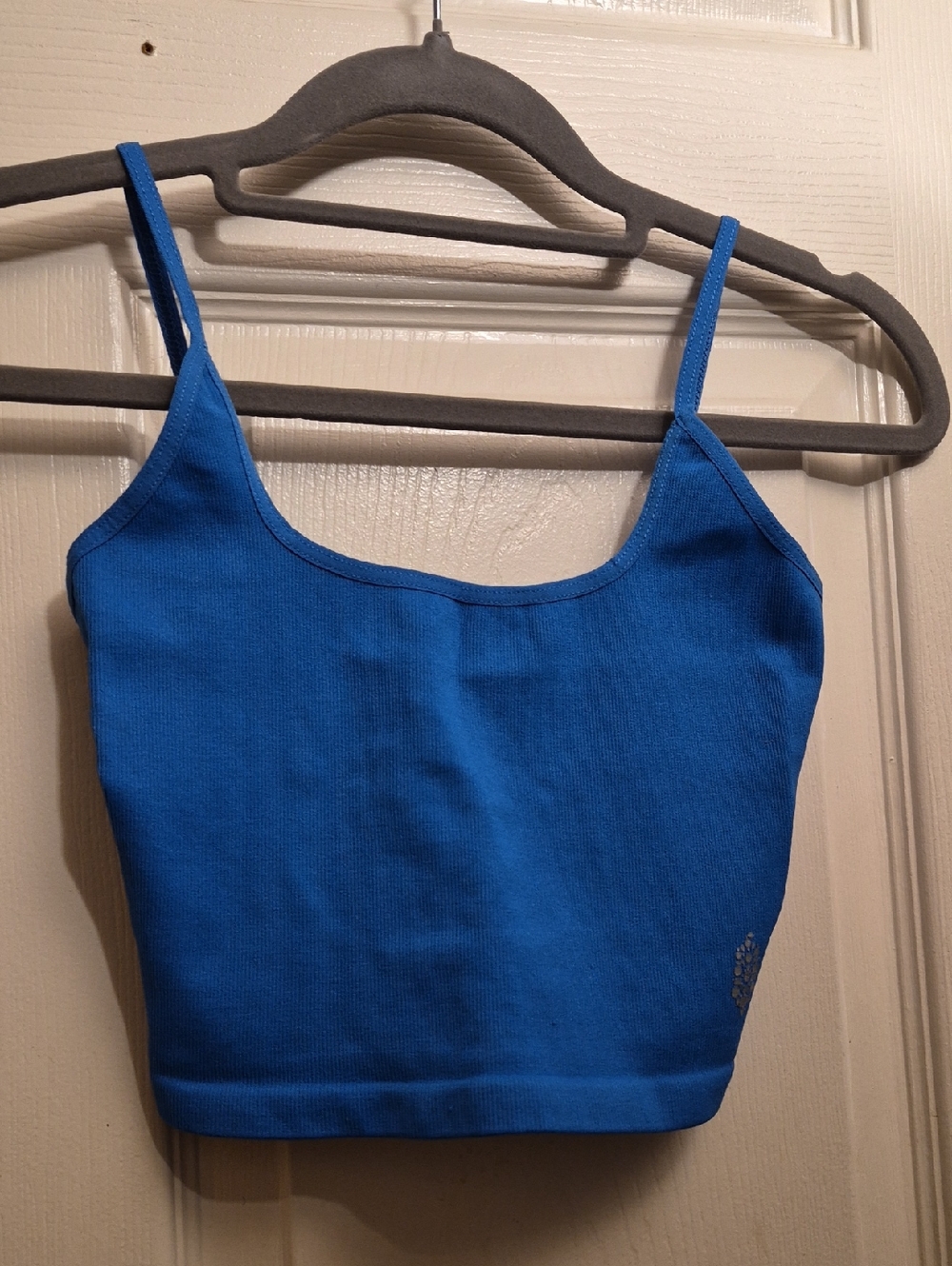 Free Movement Cobalt Blue Spaghetti Strap Cropped Camisole